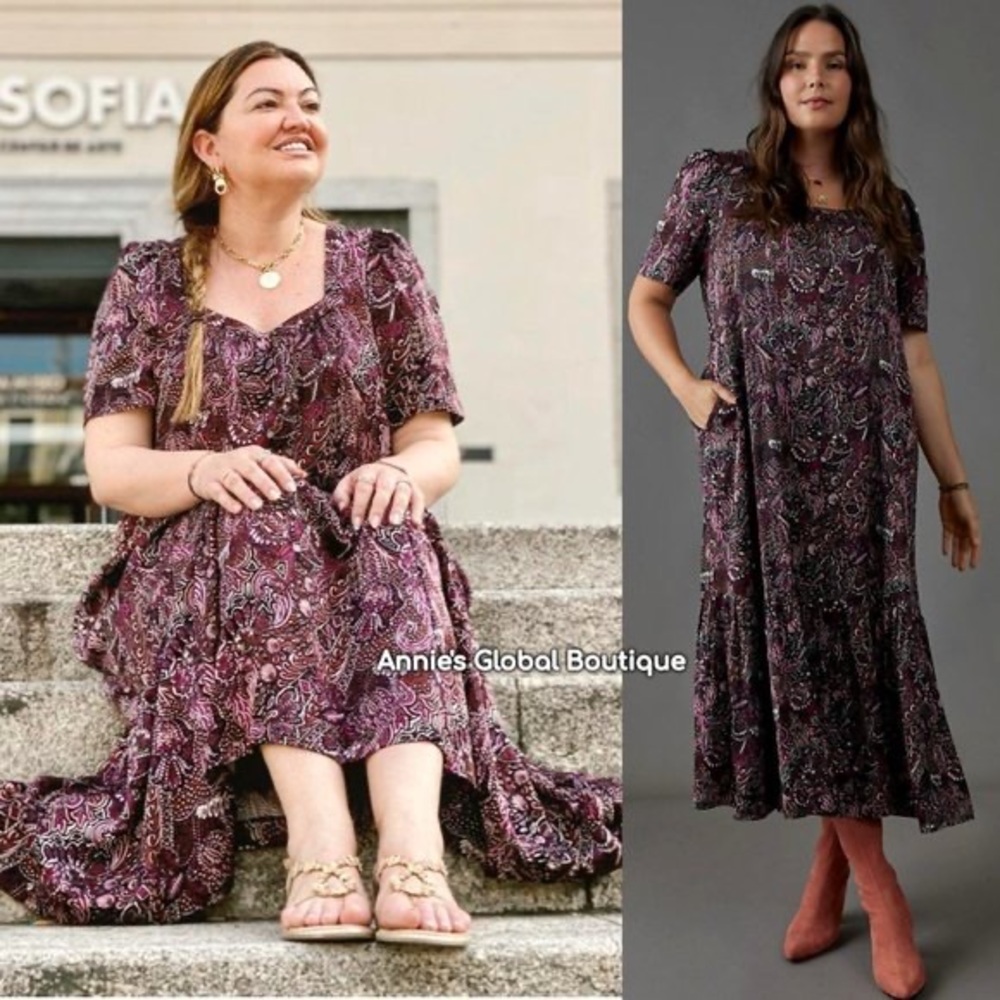 Anthropologie Lisabetta paisley maxi dress 3x